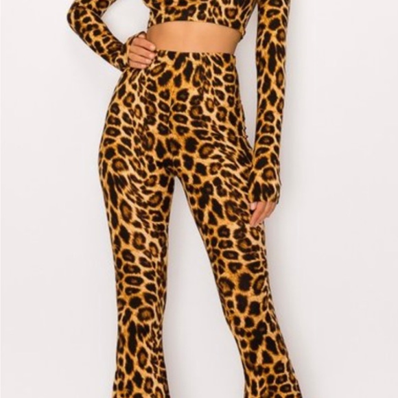 Leopard 2 Piece Pant Set - Picture 3 of 4